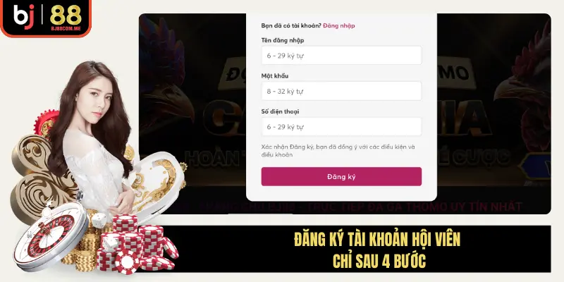 Đăng ký nick game hội viên chỉ sau 4 bước