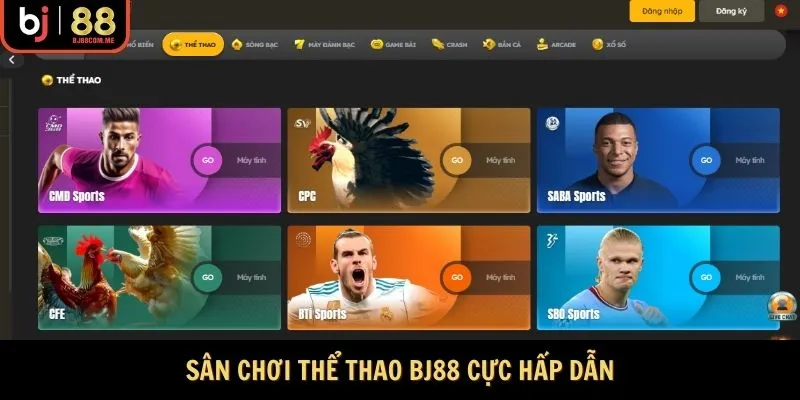 Sân chơi Thể thao Bj88 cực hấp dẫn