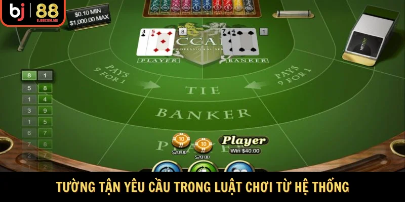 Tường tận yêu cầu trong luật chơi từ hệ thống